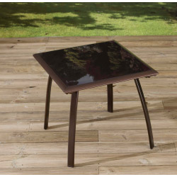 Pagoda Inca Table Square Bronze